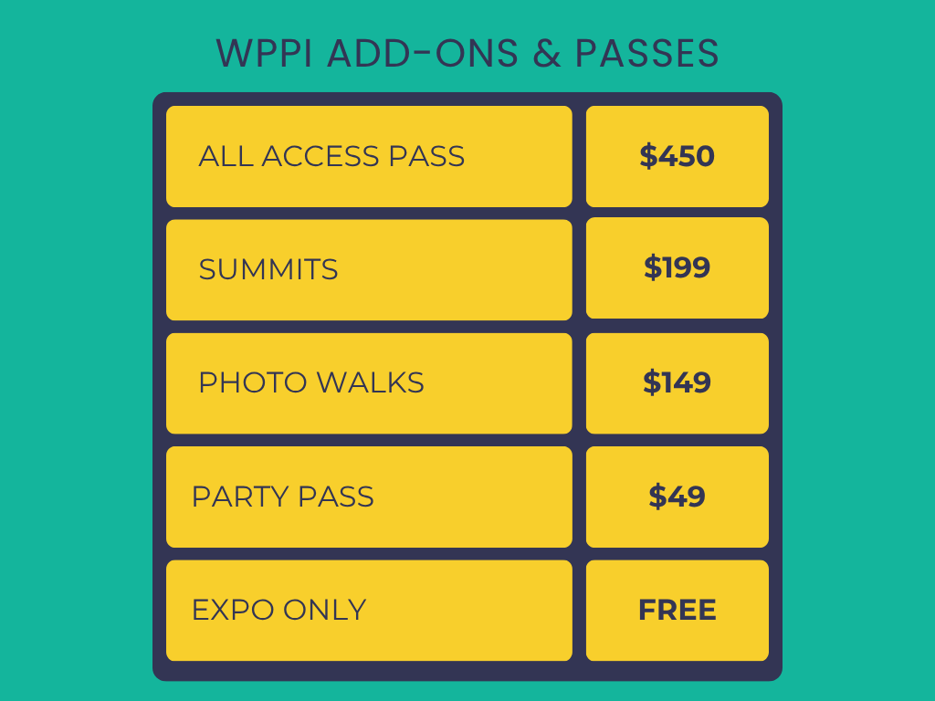 WPPI 2026 Pricing and passes